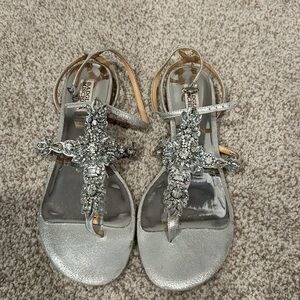 Badgley Mischka rhinestone sandal
